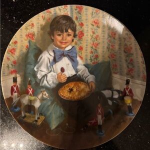 “Little Jack Horner” vintage collector plate by John McClelland Reco Int 1981